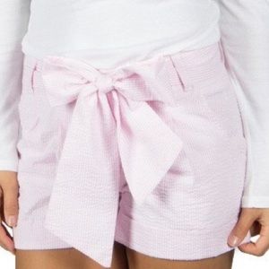 Lauren James Pink Gingham Bow Shorts